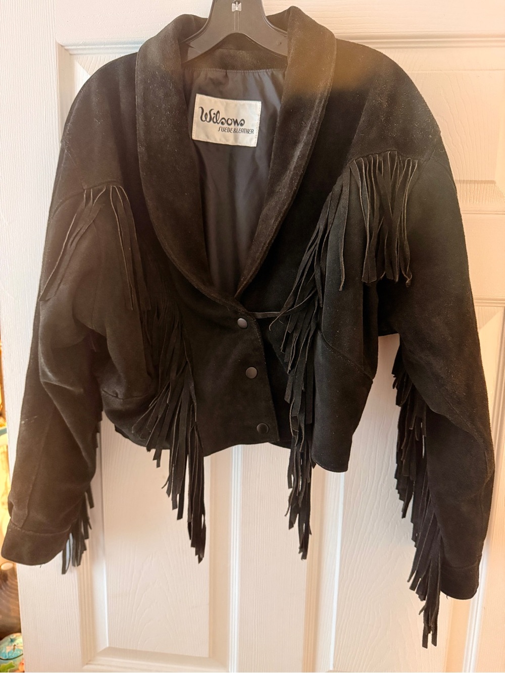 Cool Wilson 80’s Vintage Cropped Fringed Suede  Jacket Women’s Size L